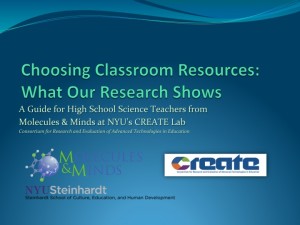 Choosing Classroom Resources